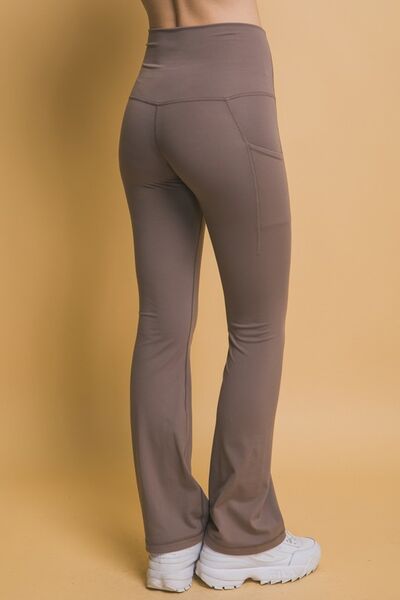 Love Tree High Waist Flare Active Leggings with Side Pockets