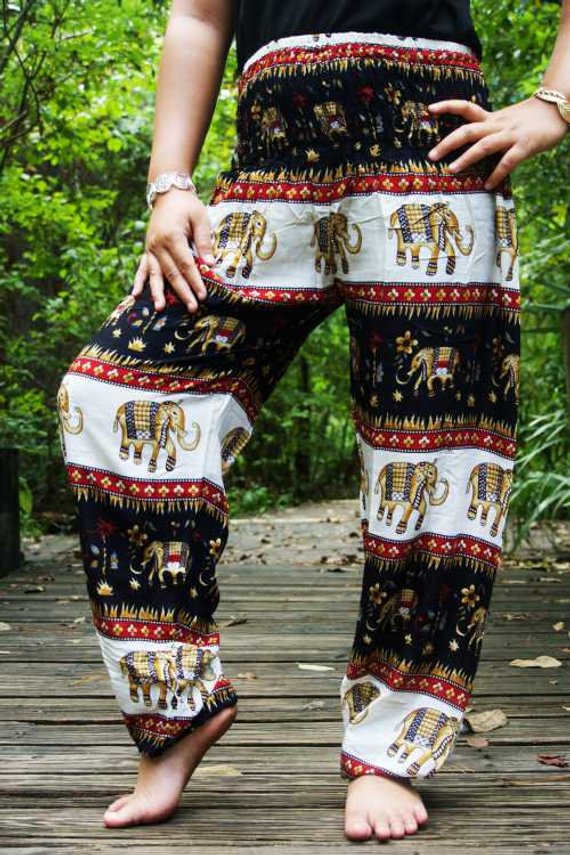 Black ELEPHANT Pants Women Harem Pants Boho Pants